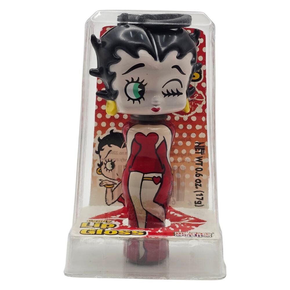 Vintage Betty Boop Keychain Inedible Candy Lip Gloss Au'some Candies 2006 Red
